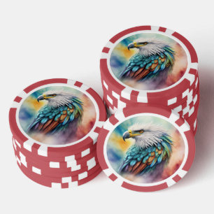 Lot De Jeton De Poker Aigle coloré