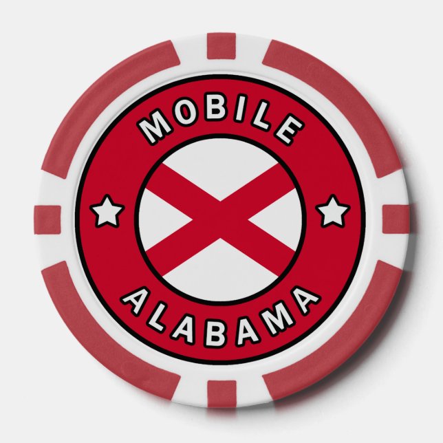 Lot De Jeton De Poker Alabama mobile (Recto)