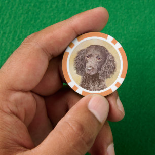 Lot De Jeton De Poker American Water Spaniel Peinture - Original Dog Art