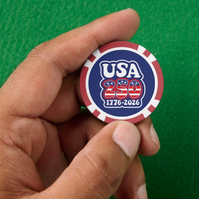 Lot De Jeton De Poker America's 250th Birthday - Groovy USA 250 (main)