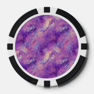 Lot De Jeton De Poker Améthyste Purple Crystal Gel Texture