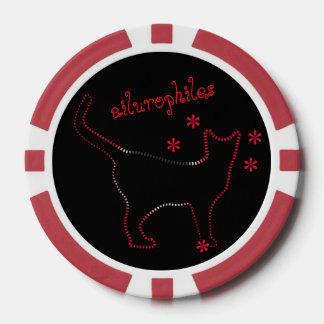 Lot De Jeton De Poker Amoureux des chats ailurophiles