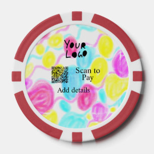 Lot De Jeton De Poker Analyser pour payer ajouter Q R logo de l'entrepri