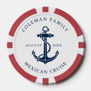 Lot De Jeton De Poker Ancre de bateau nautique famille océan croisière p