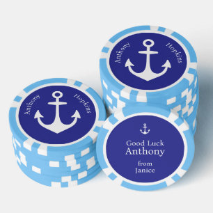 Lot De Jeton De Poker Ancre personnalisée de bateau de croisière