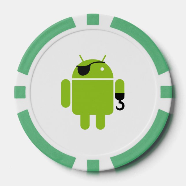 Lot De Jeton De Poker Android Robot (Recto)