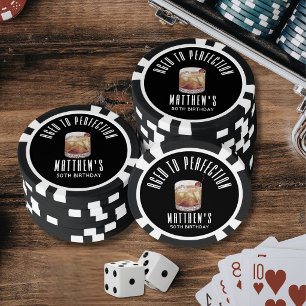 Lot De Jeton De Poker Anniversaire Whisky Vieilli à la Perfection