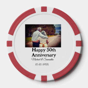 Lot De Jeton De Poker applaudissements à 50 ans anniversaire ajouter nom
