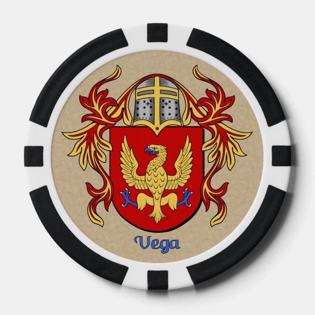 Lot De Jeton De Poker Armoiries héraldiques de Vega (Recto)