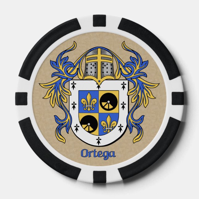 Lot De Jeton De Poker Armoiries héraldiques d'Ortega (Recto)