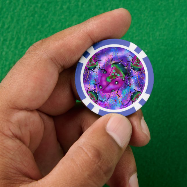 LOT DE JETON DE POKER ART LADYBUG (main)