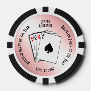 Lot De Jeton De Poker Bachelor Party Custom Memento Blush Touch