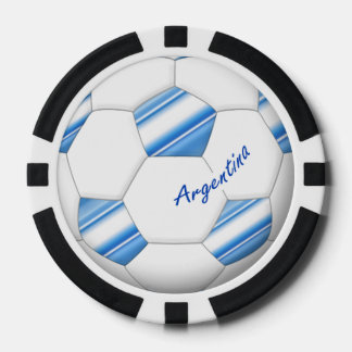 Lot De Jeton De Poker Ballon de FOOTBALL sélection nationale ARGENTINE 2