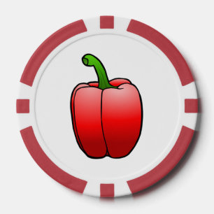 Lot De Jeton De Poker Beau Poivron Rouge