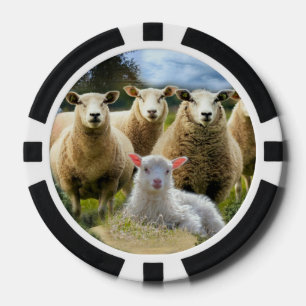 Lot De Jeton De Poker Bébé agneau mouton troupeau troupeau troupeau