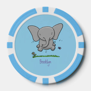 Lot De Jeton De Poker Belle adorable dessin d'éléphant bébé