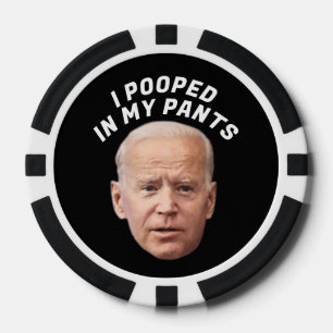 Lot De Jeton De Poker BIDEN FUNNY POOP Chip