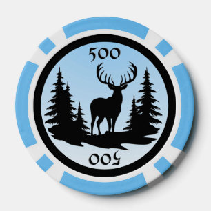 Lot De Jeton De Poker Big Buck Parmi Les Pins Ajouter Quantité Bleu