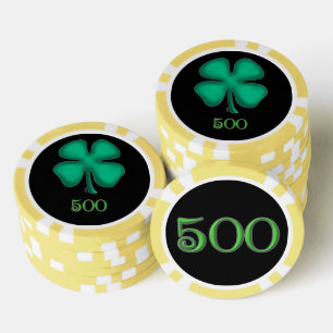 Lot De Jeton De Poker Black Irish jaune 500 puce de poker rayé