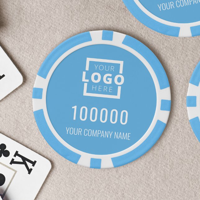 Lot De Jeton De Poker Bleu du logo d'entreprise (Créateur téléchargé)