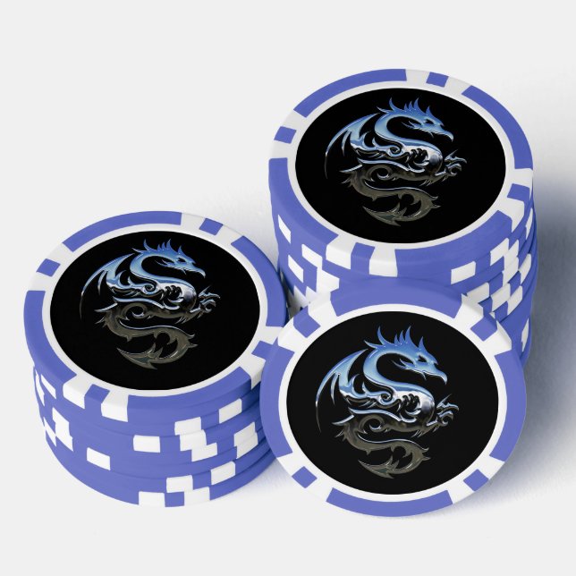 Lot De Jeton De Poker Blue Dragon Poker Chip (Empiler)