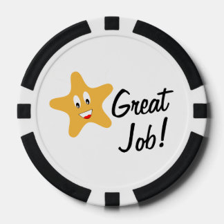 Lot De Jeton De Poker Bon Travail ! Gold Star personnalisé