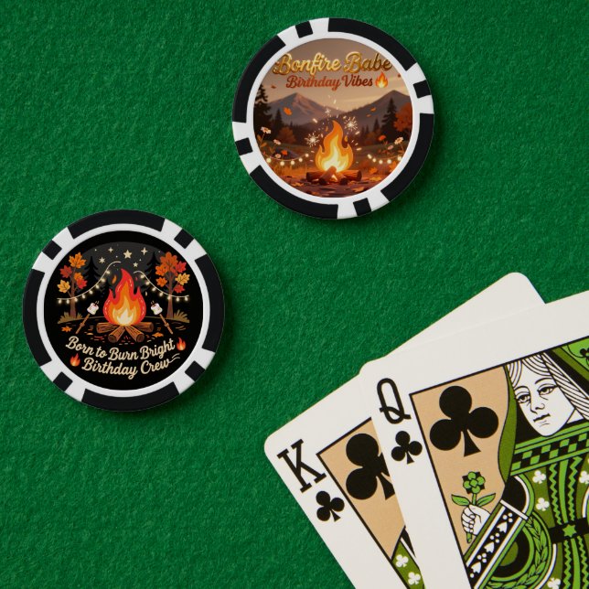 Lot De Jeton De Poker Bonfire Night Poker Chips 🔥 | Cozy Outdoor Game  (Table de poker (double))