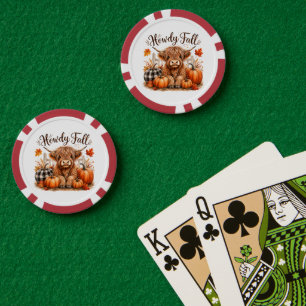 Lot De Jeton De Poker Bonjour automne vache des Highlands Bonne Action d