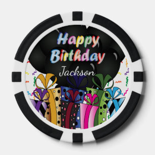 Lot De Jeton De Poker Bonne fête d'anniversaire
