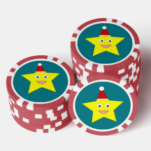 Lot De Jeton De Poker Bonne petite étoile de Noël