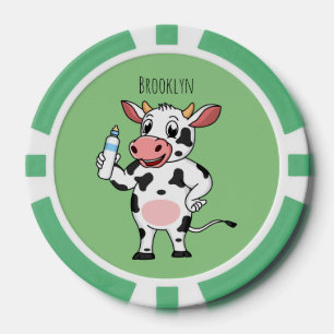 Lot De Jeton De Poker Bonne vache avec dessin animé de biberon