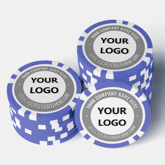 Lot De Jeton De Poker Branded Business Logo Company Poker Chips Template (Empiler)