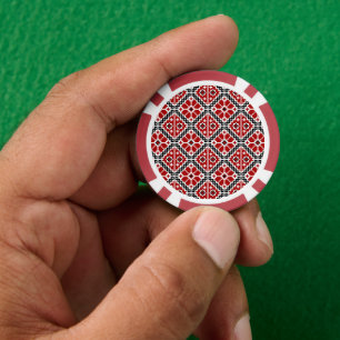 Lot De Jeton De Poker Broderie Ethnique Slave, Traditionnelle Balkanique