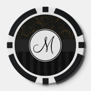 Lot De Jeton De Poker Bronze sur les mèches, les rayures et le