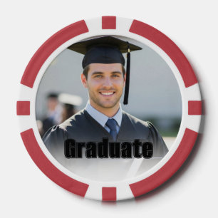 Lot De Jeton De Poker Cadeau de photo de remise de diplôme personnalisé 