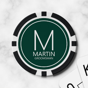 Lot De Jeton De Poker Cadeaux Personnalisés de Mariage avec Monogramme e