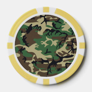 Lot De Jeton De Poker Camouflage militaire