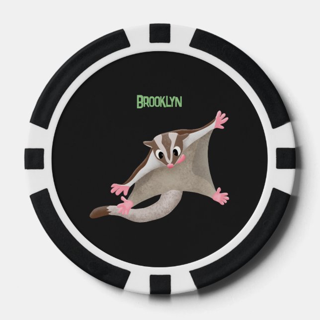 Lot De Jeton De Poker Caricature de planeur de sucre joyeux (Recto)