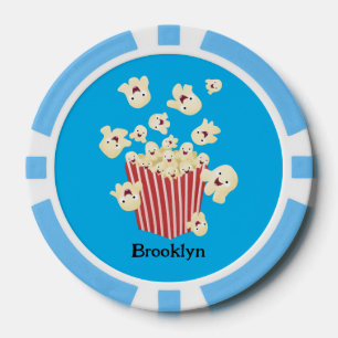 Lot De Jeton De Poker Caricature de pop-corn drôles