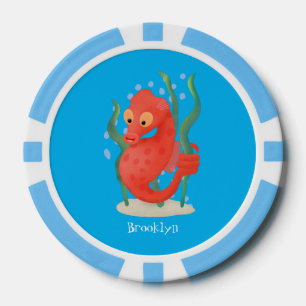 Lot De Jeton De Poker Caricature d'hippocampe pygmée