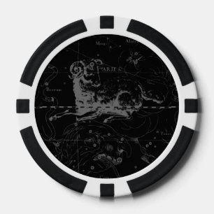 Lot De Jeton De Poker Carte de la constellation d'Aries par Hevelius
