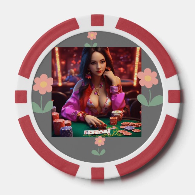Lot De Jeton De Poker Carte de poker (Recto)