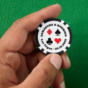 Lot De Jeton De Poker Carte rouge et noire - Mariage Vegas