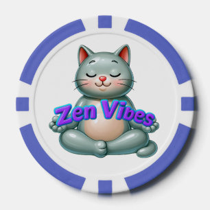 Lot De Jeton De Poker Cartes Zen Chat