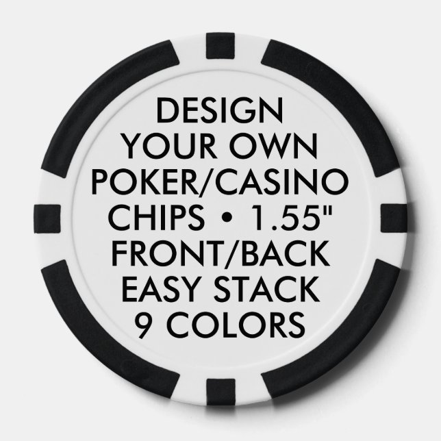 Lot De Jeton De Poker CASINO NOIR personnalisé / CHIPS POKER (Recto)