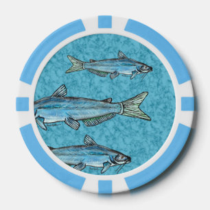 Lot De Jeton De Poker Catfish bleu