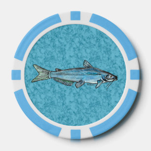 Lot De Jeton De Poker Catfish bleu