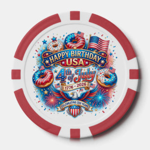 Lot De Jeton De Poker Célébrez le 250e anniversaire de l'Amérique avec u