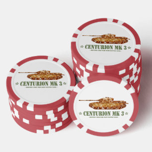 Lot De Jeton De Poker Centurion MK 3 Tank British MBT de guerre froide