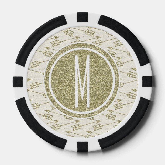 Lot De Jeton De Poker Cercle motif 1 Mono - 4 (Recto)